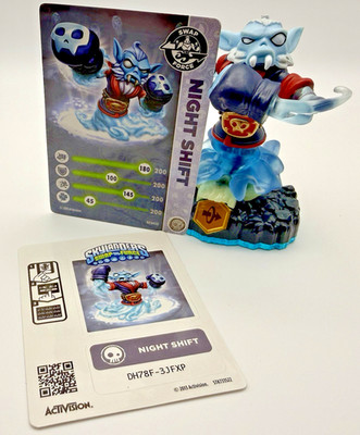 Skylanders Swap Force NIGHT SHIFT Undead Blue Base 2013 w/ card code sticker
