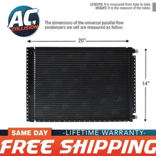 AC A/C Universal Condenser Parallel Flow 14 x 20 O-ring #6 And #8