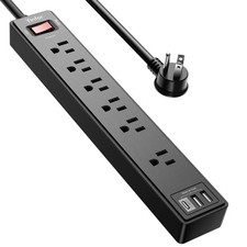 6Ft Power Strip Surge Protector - Yintar Extension Cord with 6 AC 6 Ft, Black
