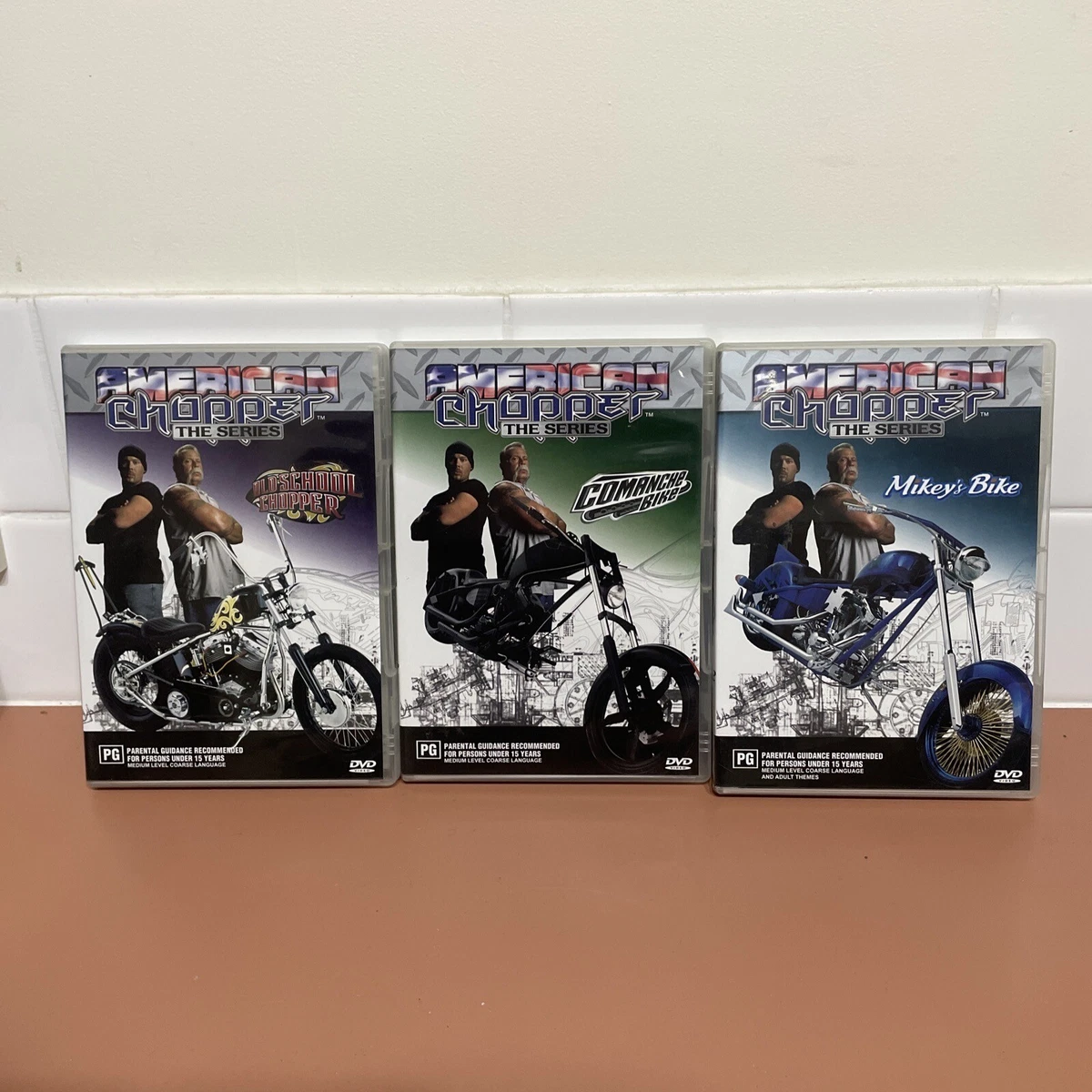 3x American Chopper DVD Comanche Bike Old School Chopper Mickey s Bike Reg 4