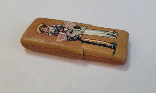Rare Antique Eyeglass Case with Child & Dogs, Expandable! - Picture 3 of 5
