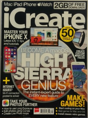 iCreate Issue 179 Become a Mac OS High Sierra Genius iPhone X FREE SHIPPING SB