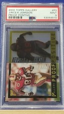 Jerry Rice / Keyshawn Johnson - 2000 Topps Gallery Proof Positive  PSA 9  