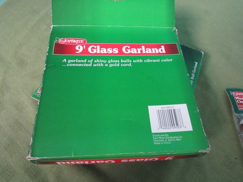 Joybrite Christmas Vintage Walgreens Ornaments & Glass Garland Sets NOS - Picture 8 of 8