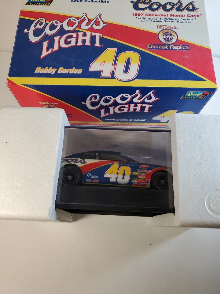 Coche diecast Robby Gordon 1997 40 Coors Light Chev Monte Carlo Revell 1/24 Nascar Foto 3 de 4