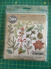 Sizzix Set of 16 Tim Hotz ''Funky Festive'' Thinlits Cutting Dies  