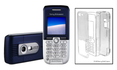 Durchsichtige Kristall Hülle (Schutz Starr) ~ sony Ericsson K300/K300i