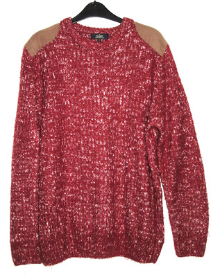 MATALAN RED KNITTED HERITAGE MEN'S CABLE KNIT KNITTED WINTER