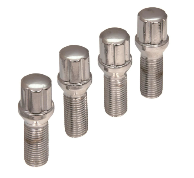 White Knight 318204 Spline Lug Bolts (4) Cone Seat 1.10