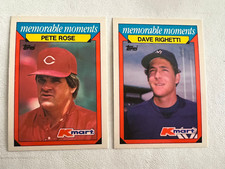 (2) 1988 TOPPS KMART MEMORABLE MOMENTS PETE ROSE #20 & DAVE RIGHETTI #22