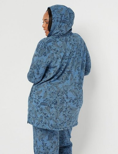 Cuddl Duds Black Comfortwear Snap Front 