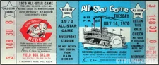 1 1970 ALL-STAR GAME VINTAGE UNUSED FULL TICKET BASEBALL reproduction laminated!