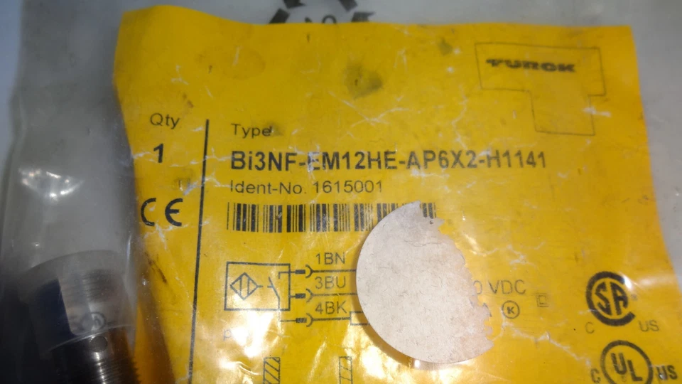 Turck BI3NF-EM12HE-AP6X2-H1141  BI3NFEM12HEAP6X2H1141 1615001 Sensor New - Image 2 of 4