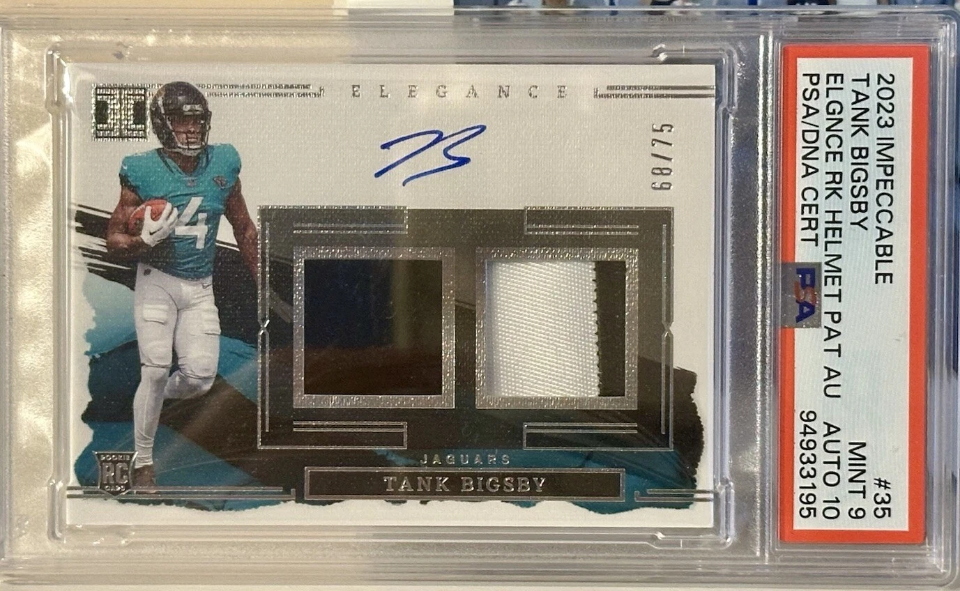 Tank Bigsby Panini Impeccable Elegance Rookie Helmet and Patch Autographs #35 Base