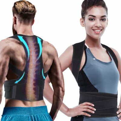 Back Posture Corrector Shoulder Neck Support Adjustable Brace Straight Belt