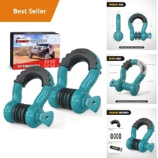 Nilight 3/4" D Ring Shackles 9500lbs Heavy Duty Tow Strap Recovery Kit for Jeep