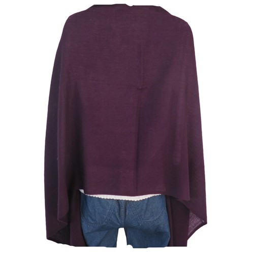 Cashmere | Himalayan| Shawl| Lightweight | 1Ply| 2 Paddle| Handloomed| Eggplant - Picture 3 of 5
