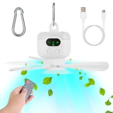 Camping Fan Portable Fan Battery Powered Camping Tent Fan & Digital Display Fan