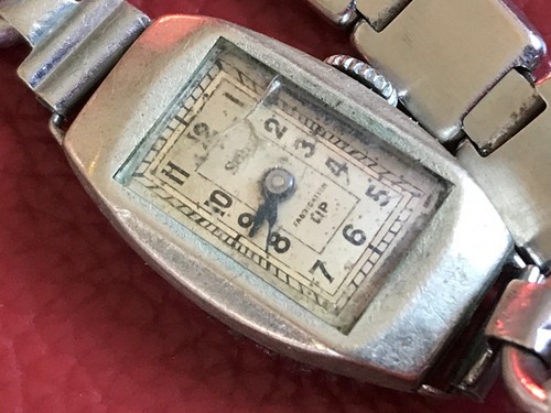 * Alte ausgefallene Damen Armbanduhr mechanisch Marke sehr schlecht lesbar läuft - Bild 7 von 7