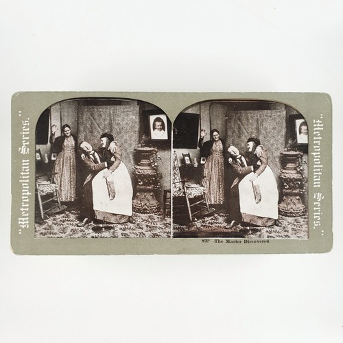 Angry Wife Cheating Husband Stereoview c1915 Adultery Mistress Girl Affair H1177 - 第 2/4 張圖片