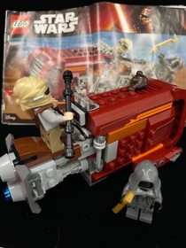 Lego Star Wars Rey&rsquo;s Speeder 75099 Complete w/Instructions 
