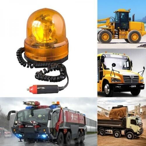 LAMPEGGIANTE SEGNALATORE EMERGENZA ROTANTE CALAMITAT MAGNETICO AUTO TRATTORE 12V - Foto 2 di 8