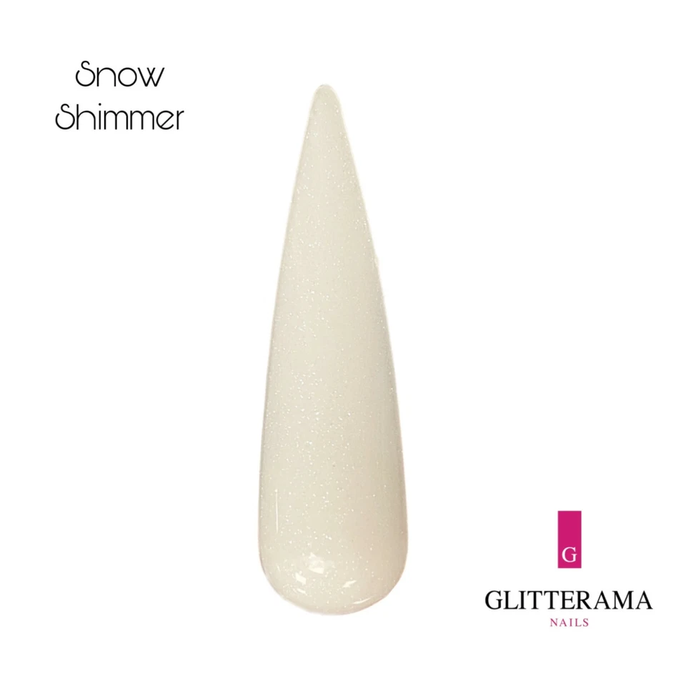 SNOW SHIMMER Coloured Glitter Acrylic Powder Glitterama nails christmas festive