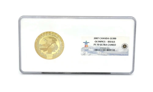 2007 $300 Canada Olympics Ideals NGC PF70 Ultra Cameo Gold Coin