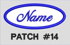 OVAL CUSTOM NAME EMBROIDERED PATCH, IRON ON FAST SHIPPING, USA SELLER