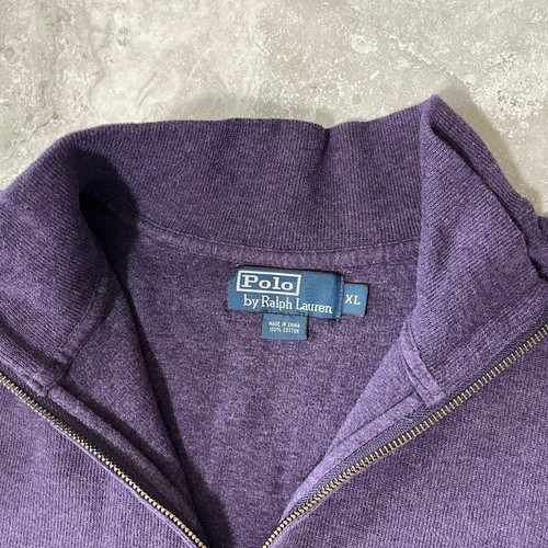 Polo Ralph Lauren Long Sleeve 1/4 Half Zip Pullover Sweater Pony Purple New XL - Picture 7 of 19