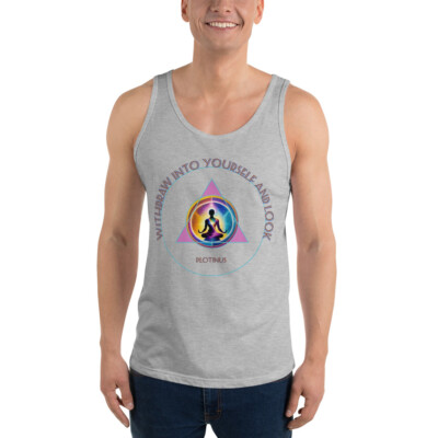 Plotinus ''Withdraw Into Yourself'' Unisex Tank Top Meditation Enlightenment