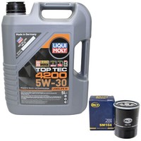 MotoröL Set 5W-30 5 Liter + ÖLfilter SM 104 FüR Citroen Honda Kia Opel Subaru