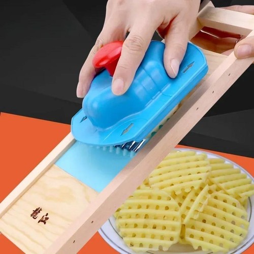 Potato Chips Slicer Cutter Waffle Grid French Fries Slice Maker Stainless Steel - Picture 2 of 16