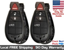 2x New Replacement Key Fob Shell / Case For Dodge Chrysler. Check Listing Photos