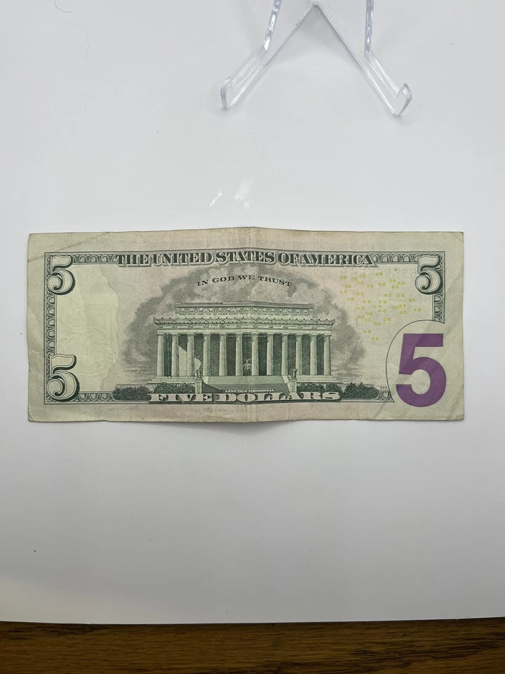 $5 Bill 7 Of A Kind 6 In A Row 2 Unique Fancy Near Solid - Image 4 of 4