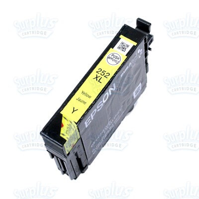 Genuine Epson 252XL High Yield Yellow Ink WF3620 WF7210 WF7610 WF7620 WF7110