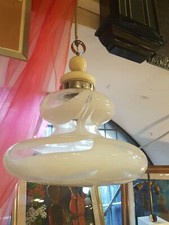 VISTOSI BIG VINTAGE CHANDELIER 1960 SPACE AGE ERA . NEBULOSA GLASS