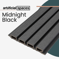 Midnight Black Slatted Cladding Boards | 2.5m Co Extrusion | Tongue Groove