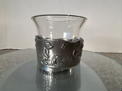 Vintage Disney Winnie The Pooh & Friends Danforth Pewter Base Candle Holder