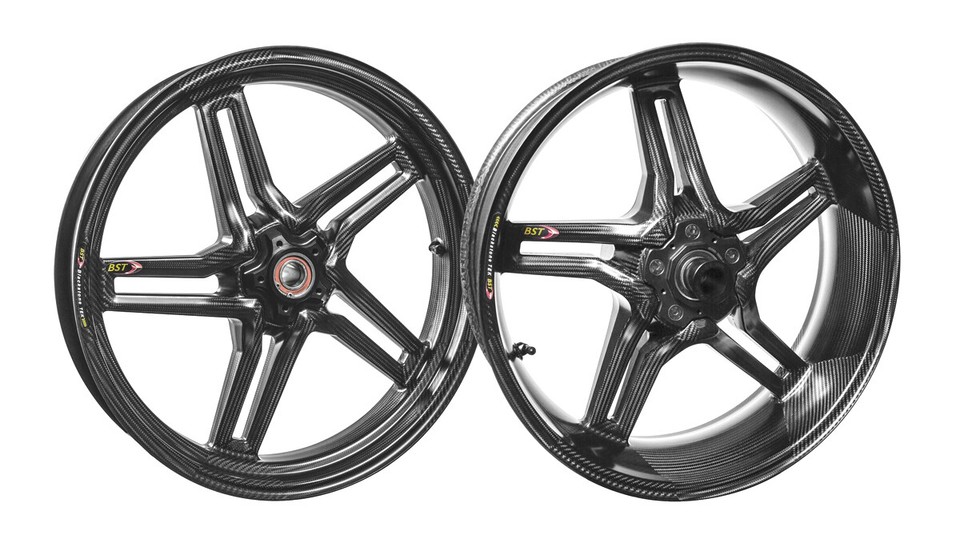 BST Carbon Fiber Front & Rear Rims Wheels Kawasaki ZX14R ZX14 ZX-1400 ...