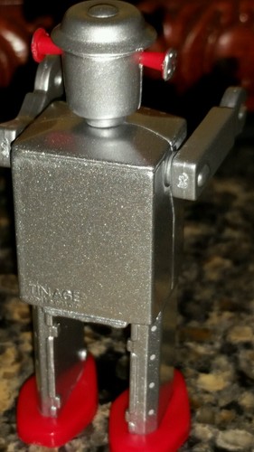 BriKeys SILVER SUPRISE ATOMIC ROBOT MAN Tin Age Collect Osaka~Cosmic Artifacts - Picture 3 of 4