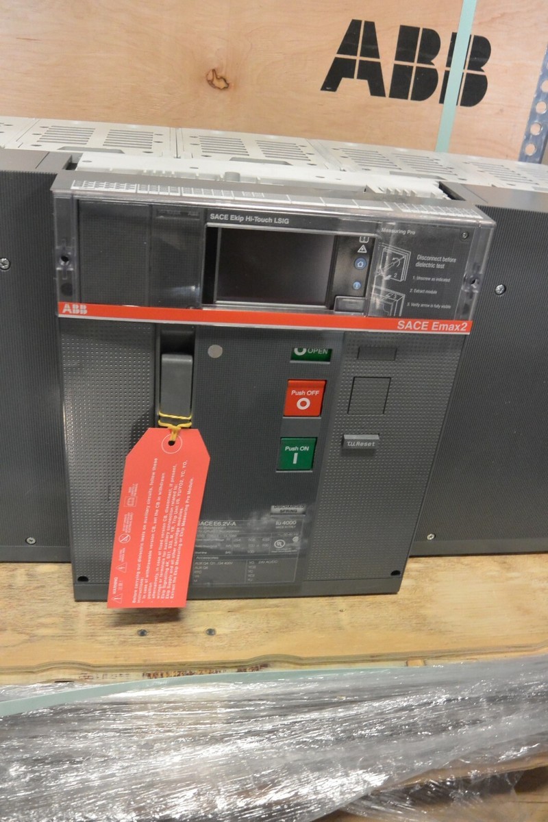 NEW ABB SACE EMAX2 E6.2 V 4000 amp Breaker LSIG 3 Pole Hi-Touch
