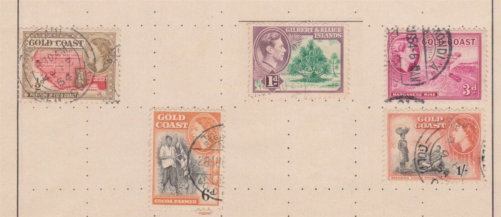 F52-24 1940-60 Sales results No. 1 Gold coast mix of X Tampa Mall value to 4stamps - 1