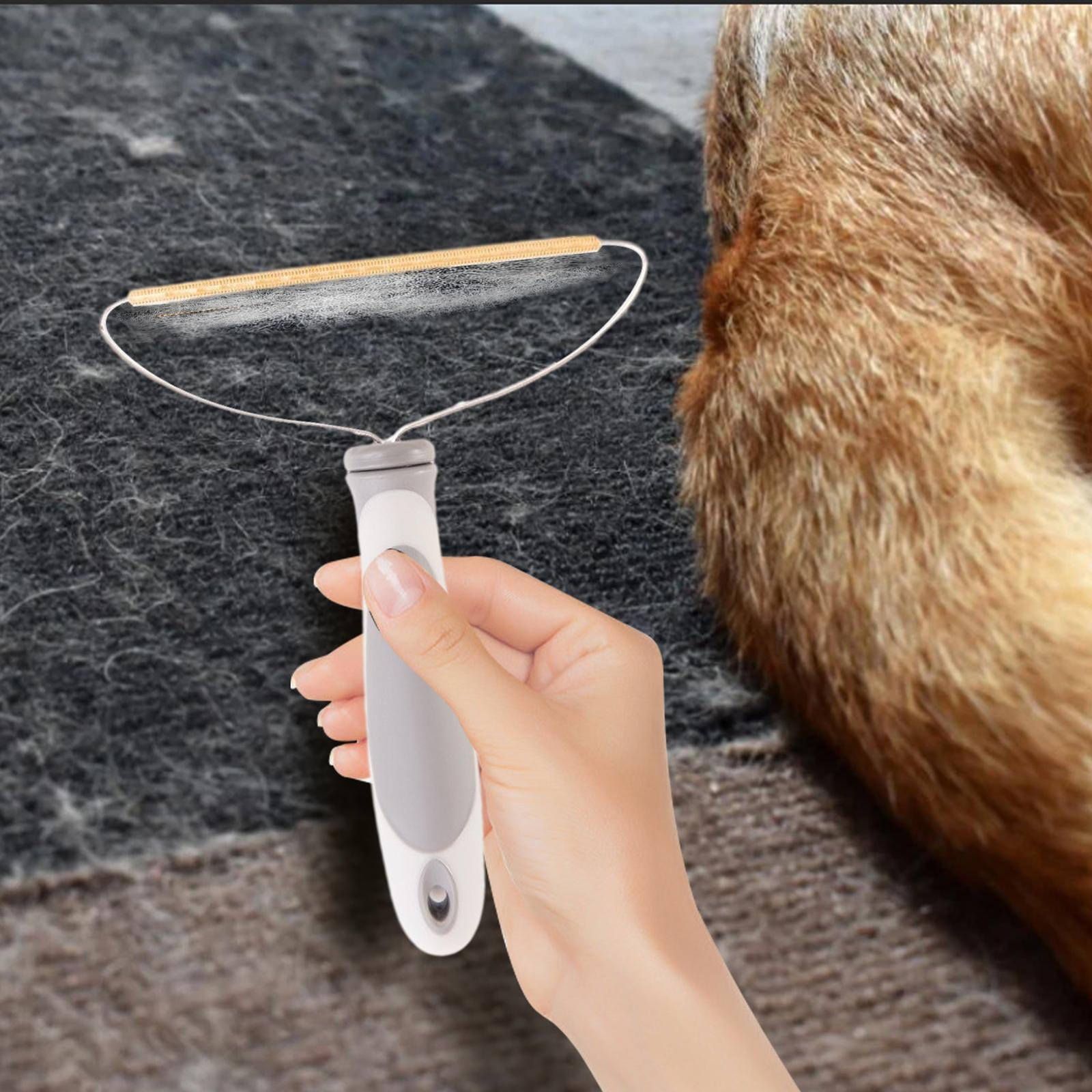 Household Carpet Rake Pet Hair Clean Brush Bathroom Floor Brush Fur Remover - Picture 7 of 10
