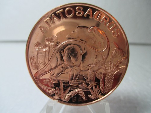Apatosaurus Dinosaur Series - EAGLE (REV) COPPER .999 FINE 1 Oz Copper Round - 第 1/3 張圖片