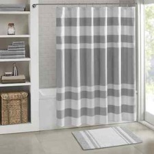 Madison Park MP72-1487 Spa Bath Rug 20 x 30 Gray 100 Cotton Reversible BED33