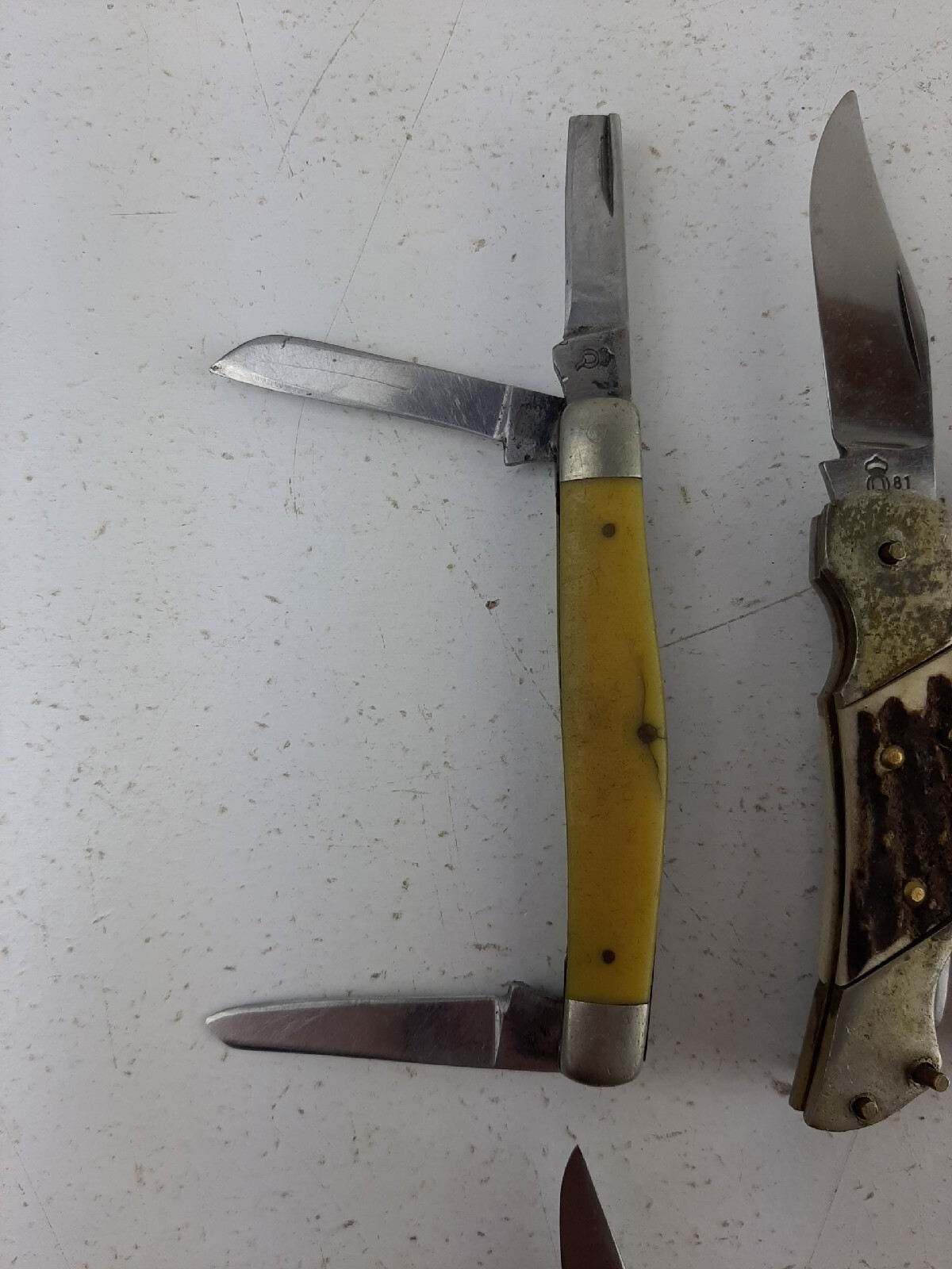 Vintage Lot Of 12 Queen Steel Knives Queen Knives For Parts Or