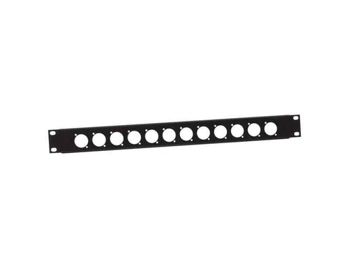 Adam Hall 19" Parts 872213 - U-Rackblende 1 HE Stahl für 12 x XLR