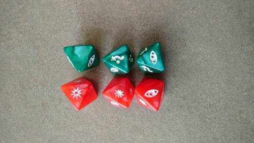 X-Wing Miniatures 6 dés Pearl Regionals Dice 2015 FFG Star Wars Promo - Photo 3/4