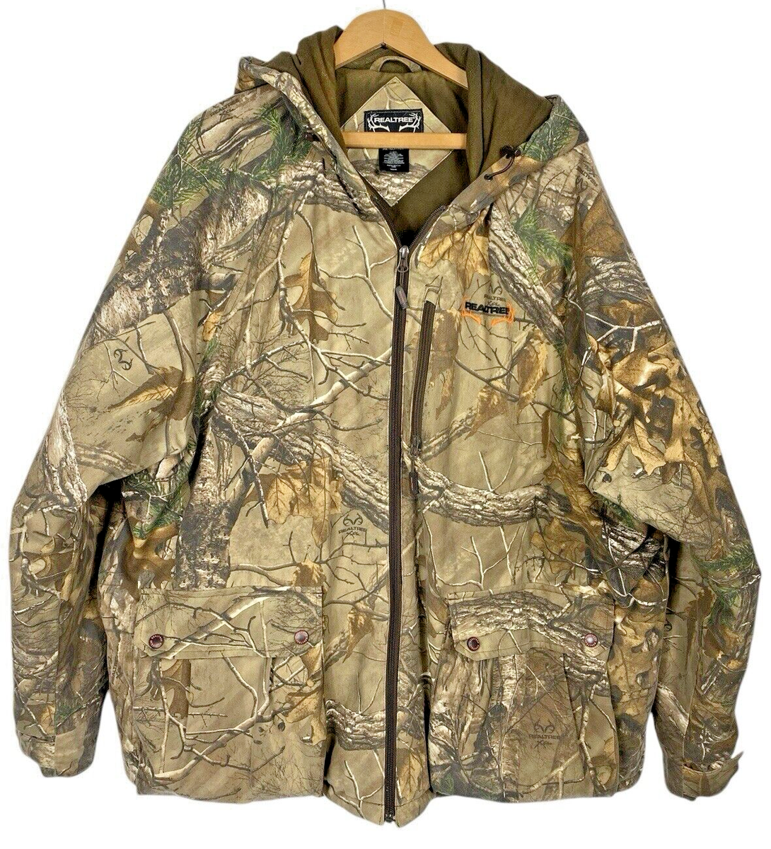 Realtree Jacket Size 3XL Hooded Camo Camouflage Zip Chore Barn